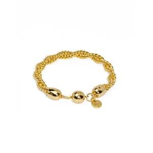 NEW RHO women's braided twisting links bracelet in gold